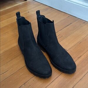 Black Suede Chelsea Boots